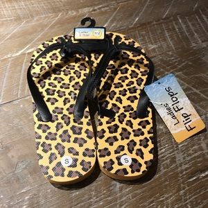 Summer Flip Flops Leopard Print